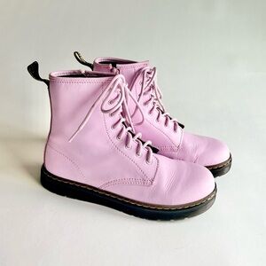 Dr. Martens Zavala Y Pink Leather Rubber Outsole Combat Boots size 7